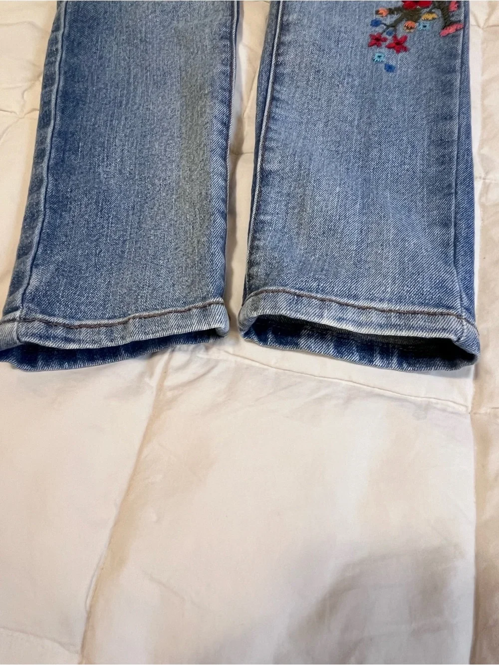 Cherokee Light Blue Skinny Jean with Floral Embroidery